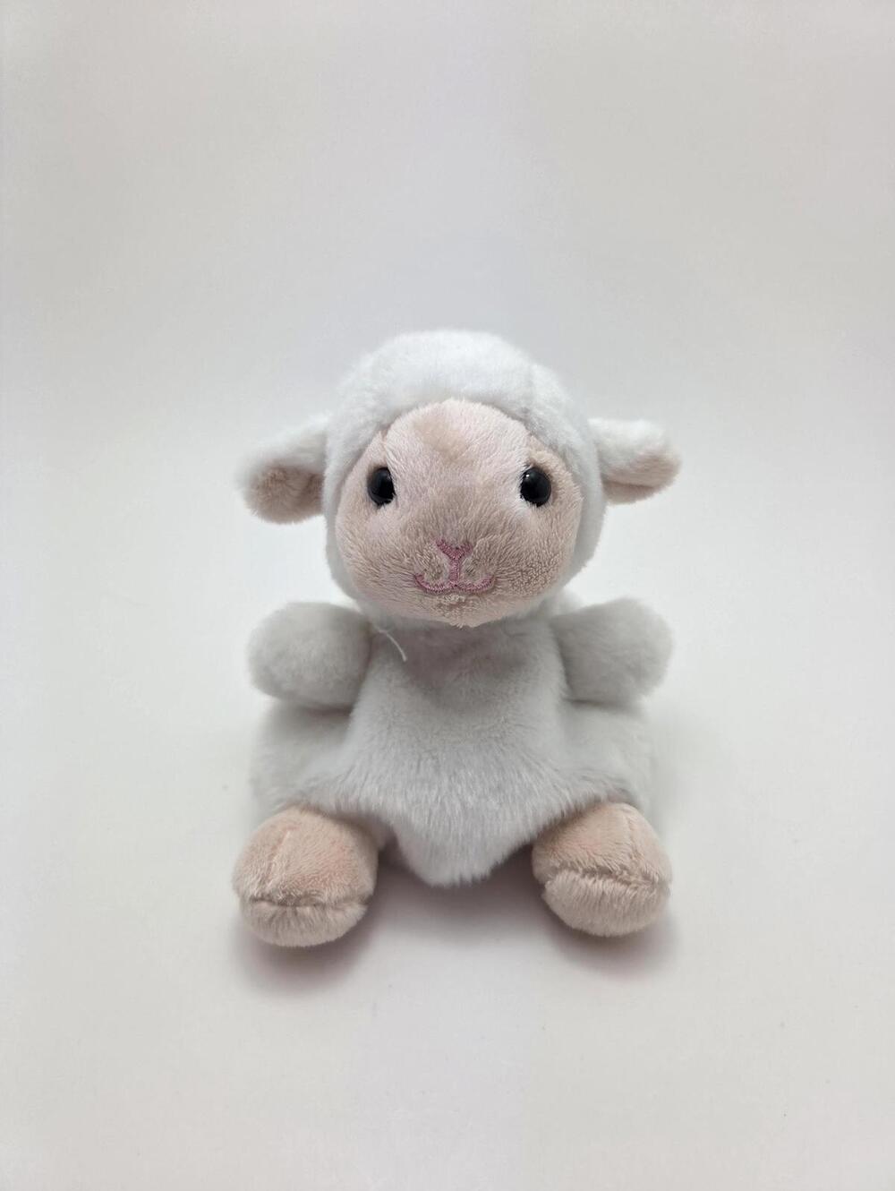 Aurora Palm Pals Cute Cream Lamb Plush New without Tags (4 inch)